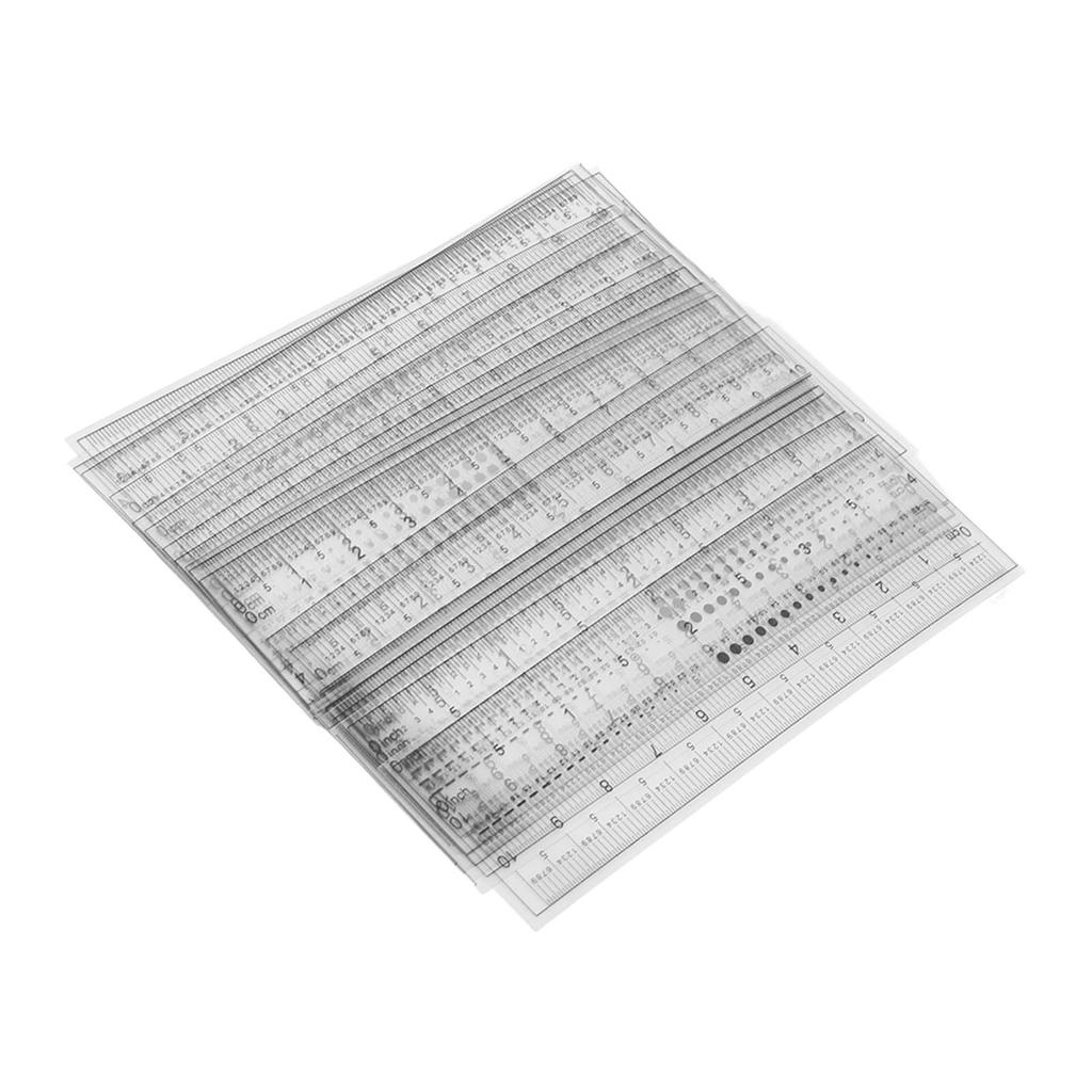 20pcs Eyebrow Template Ruler Measuring Foldable Eyebrow Stencil Microblading Ruler for Home Travel