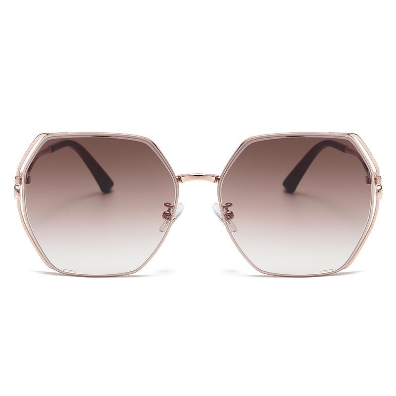 Polarized Sunglasses Women'S Metal Large Frame Sunglasses Women'S Glasses