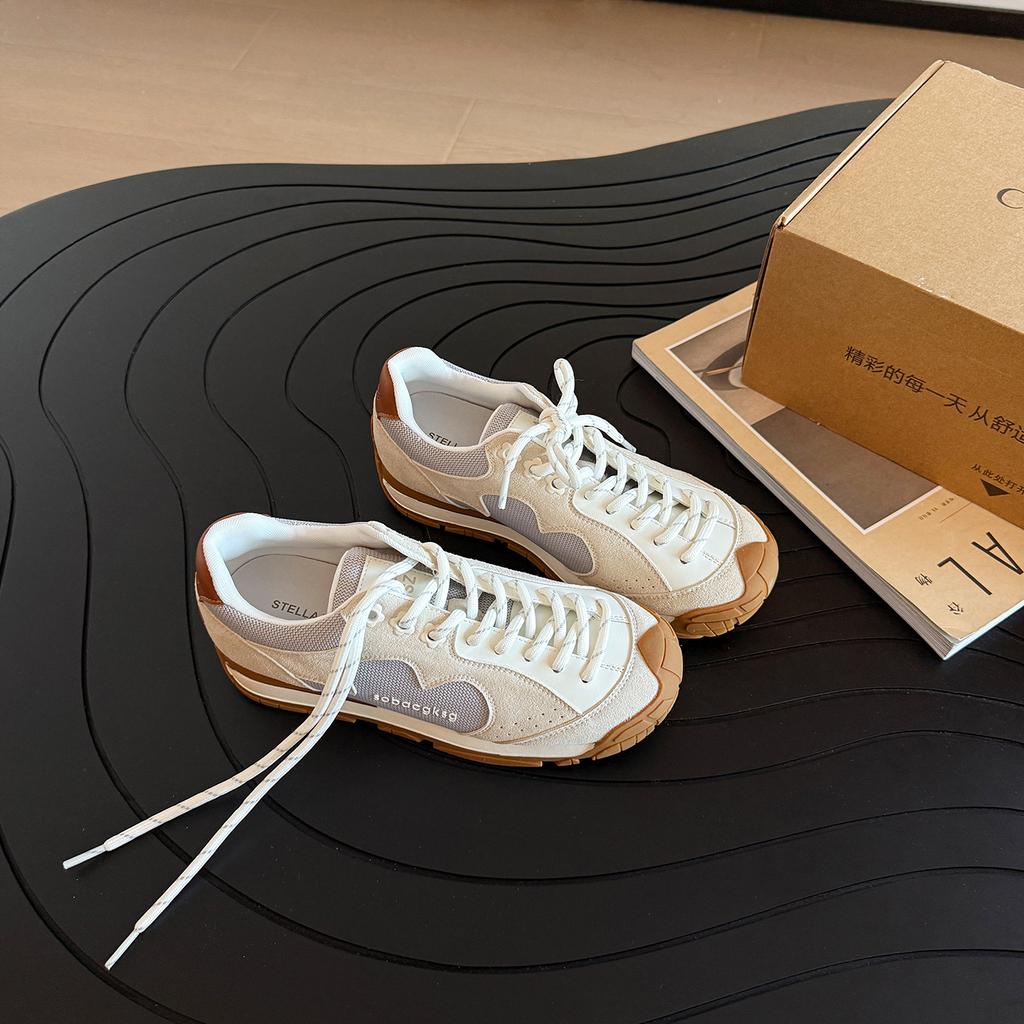 Retro Forrest Gump Training Shoes Women's Platform Flower Stray Shoes 2025 New Breathable Versatile Casual Sports Jogging Shoes