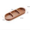 Solid Wood Rectangle Tray 2/3 Grid Condiment Plate Breakfast Sushi Bread Dessert Sauce Plate Kitchen Dinner Seasoning Dish