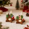 Sternform Kerzenhalter Silikonform Weihnachtsbaum Engel Elch Kerzenständer Gips Kerzenhalterform DIY Weihnachtsornamente Herstellung