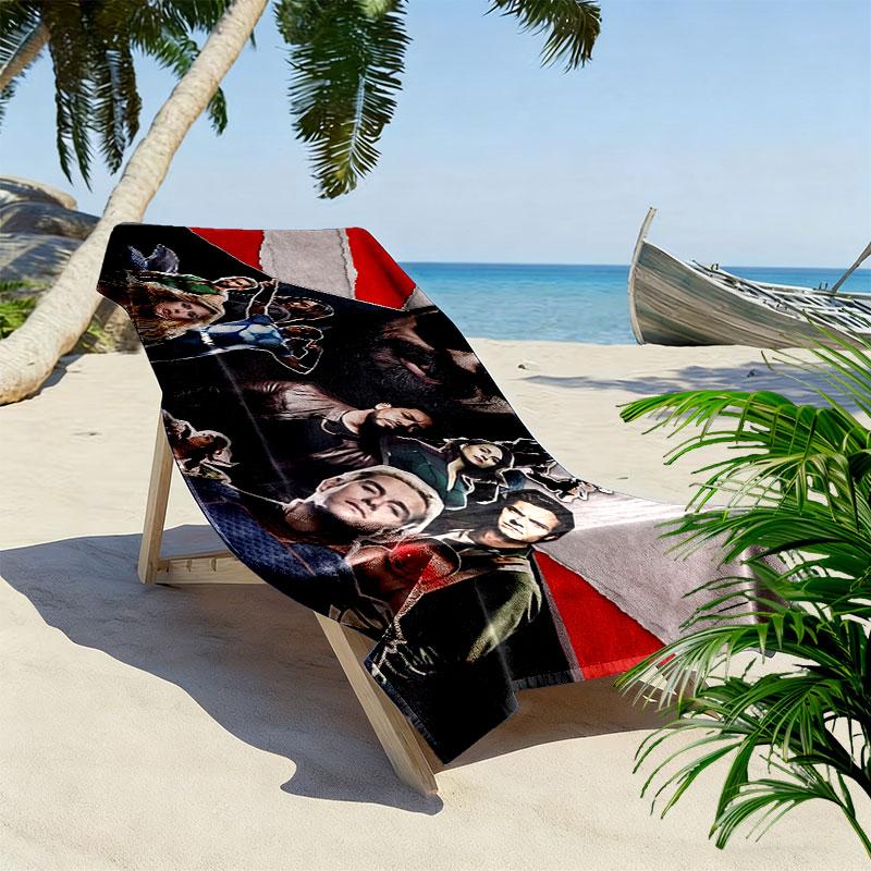 Bendy and the Ink Machine Print Beach Towel, Large Soft Quick Dry Towel for Beach Camping Swimming