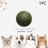 Natural Catnip Ball Rotating Cat Toy Edible Cat Mint Lickable Treats for Kittens Teeth Cleaning