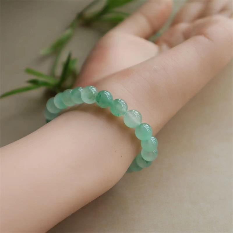 Ice Silk Blue High-Grade Beaded Bracelet & Necklace Set – Elegant Gift for Mom & Elders