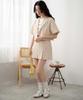 WEGO Short Sleeve Perfect for and Natural Size F Women's Shirt, Linen-Like, Breathable, Girly, Casual, Spring, Summer, Fall, Color,