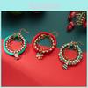 Ensemble de Bracelets de Noël en Argile Résine avec Pendentifs Flocon de Neige Arbre et Père Noël pour Femmes Cadeau