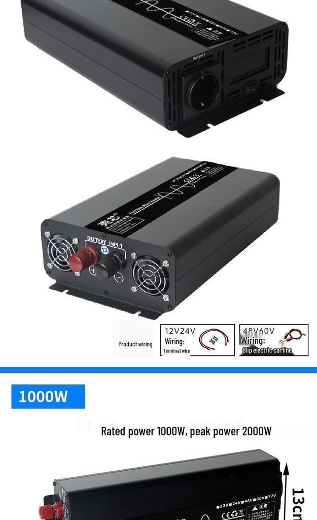 European Standard Pure Sine Wave Inverter, 12V-96V to 110V 60Hz, 500W-5000W Household Use