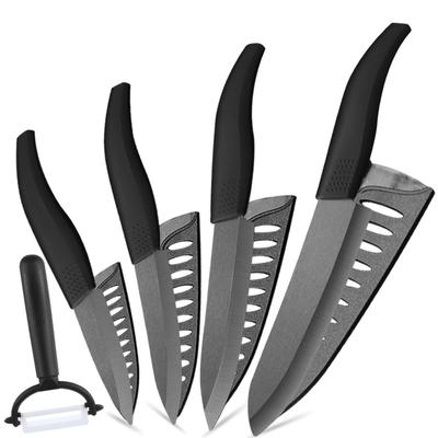 Ceramic Fruit Knife for Kitchen 3 4 5 6 Inch Chef Knife with Sheath Utility Slicing Cooking Tool for Vegetable Rustproof Zirconi