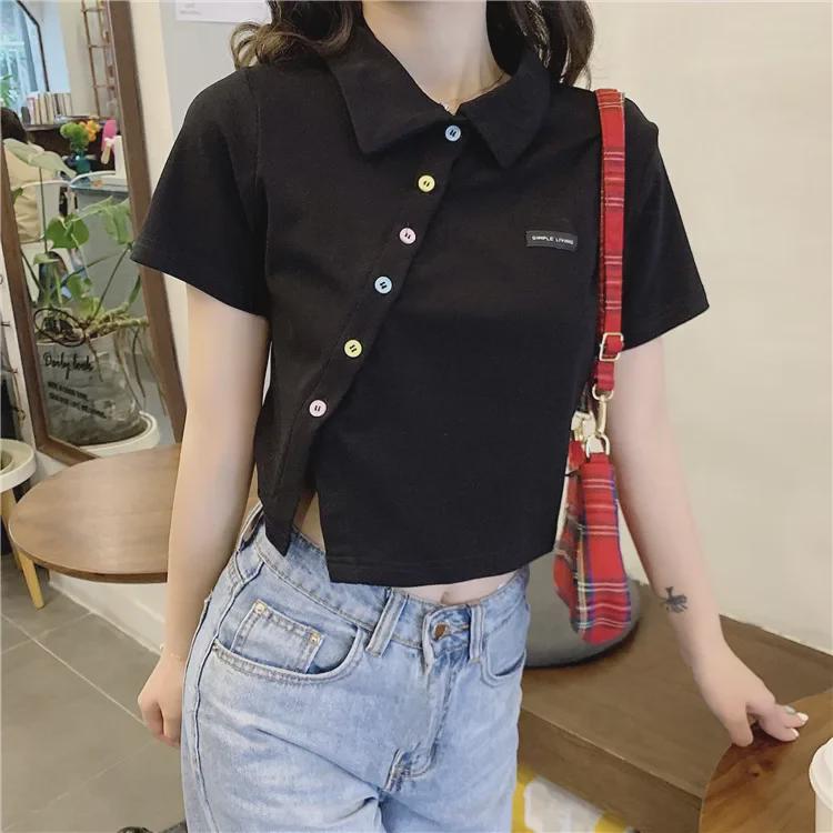 2024 Women's Slim Fit Polo Shirt - Short-Sleeve Cotton Lapel T-Shirt