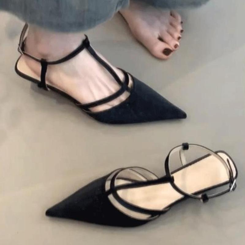 Fashion Fashion Sexy Ladies Shoes 2025 New Comfortable Sandals Pointed Toe High Heels Mules Shoes for Women Patent Leather Casual Sandal
