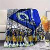 LA Rams Printed Flannel Blanket, Soft Throw for Bedroom Sofa, Washable, Fan Merchandise, Great Gift.