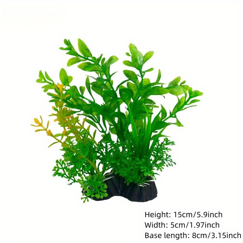 1PC Aquarium Decor Set - Vibrant Green Plastic Plant Ornaments - Fish Tanks, Durable Pvc Material 15cm/5.9inch