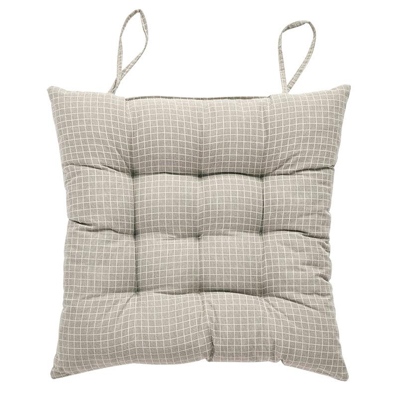Linen Pearl Cotton Cushions Office Student Chair Mat Square Stool Backrest Pillow Non Slip Cushion for Household Dining Chairs Breathable All Seasons