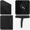 Sideboard Black Oak Effect 90 x 34 x 80 cm Wood Based Material