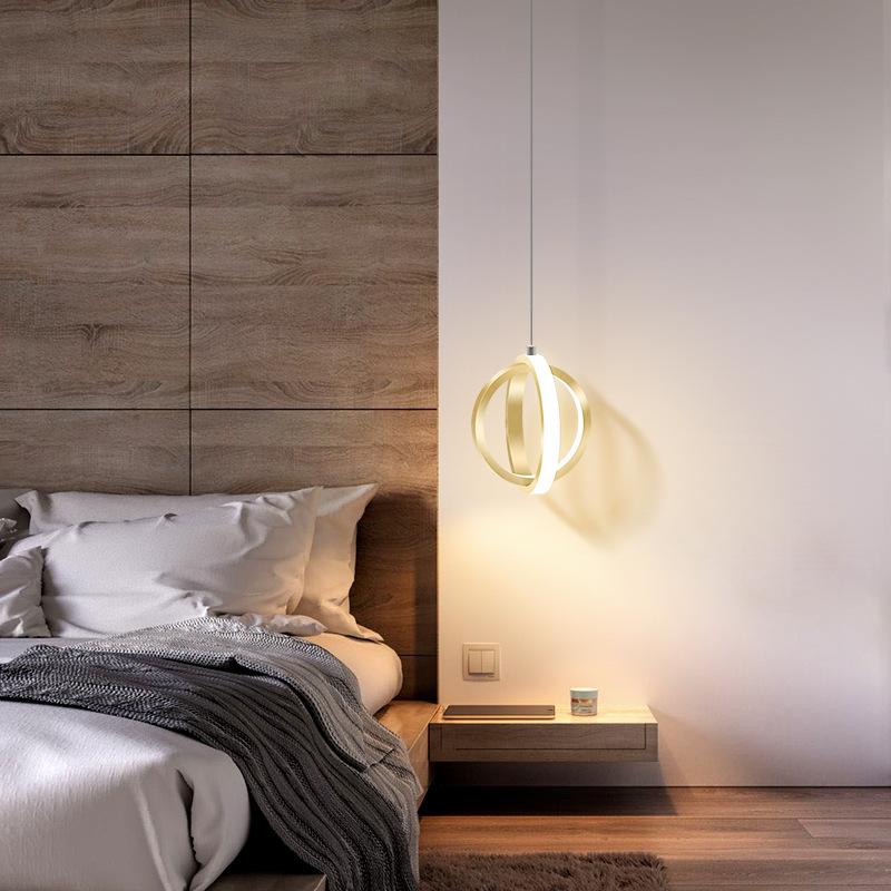 Lampă modernă cu pandantiv cu LED Lampă creativă Dormitor Lampă suspendată de noptieră Studiu Sufragerie Candelabru de interior Dispozitiv de perete