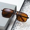 Retro Double Bridges Sunglasses Punk Sunglasses Men's Square Uv400 Twin-beam Aviator Sunglasses Square Sun Glasses Men Shades