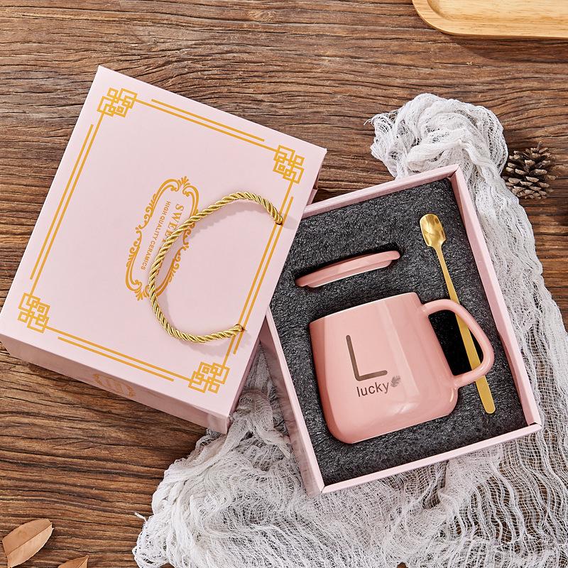 Ceramic 55° Temperature-Control Mug Set with Lid & Gift Box