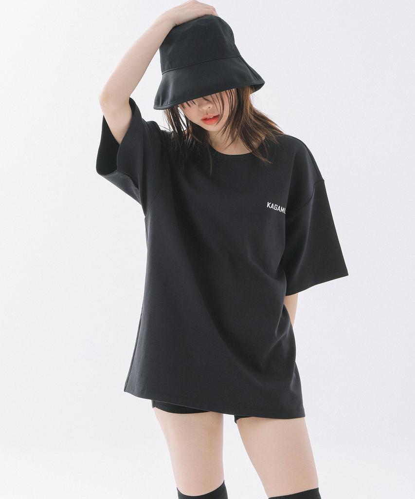 Kagamiel Oversized 1990 Logo T-Shirt Black