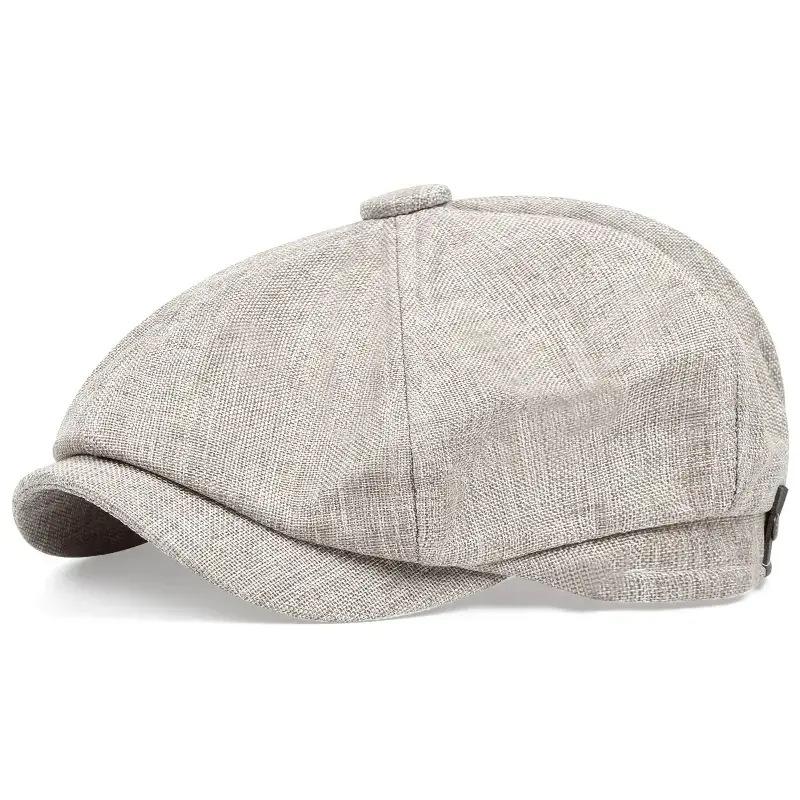 Beret & Octagon Cap For Men Women, Newsboy Painter Hat British Vintage Style, Unisex Retro Flat Cap