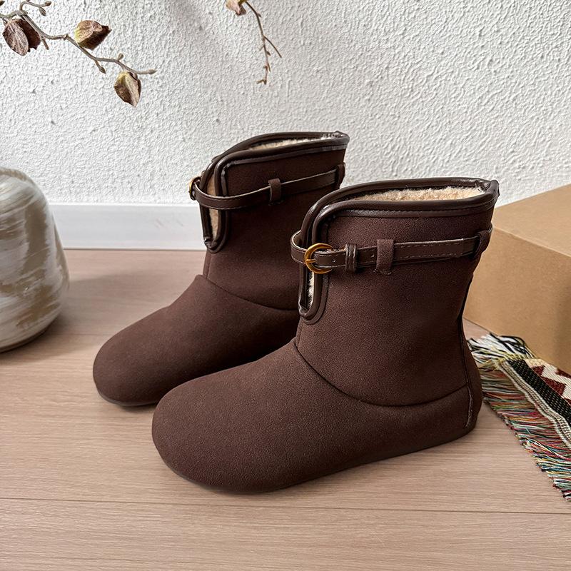 

Женская ретро мода легкая мягкая подошва зимние теплые меховые один сноубутс с подкладкой нескользящие повседневные спортивные мартин хлопковые ботинки 40 темно-коричневого