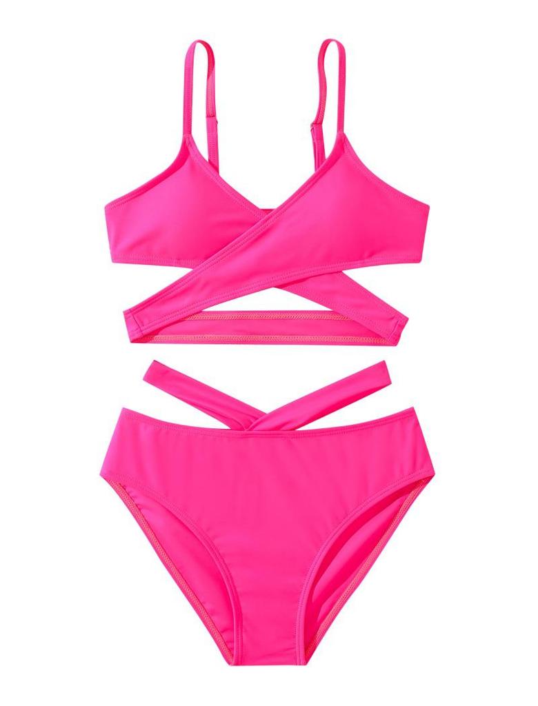2024 Ny Dam Sexig Enfärgad Bikini Baddräkt