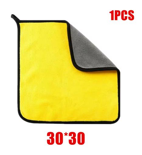 

1/2/6Pcs Car Wash Towel Double-sided Coral Velvet Car Cleaning Cloth Glass Cleaning Towel Water-absorbent Non-shedding Thickened