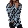 Spring And Autumn Fashion Casual Loose Tops Leopard Printed Long-sleeved T-shirt Female Clothing