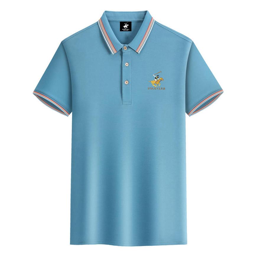 

POLO CLUB Summer 2025 New Colorful Pony Embroidered Casual Sports Collar Polo Shirt, Quick Drying Polo Shirt 3XL