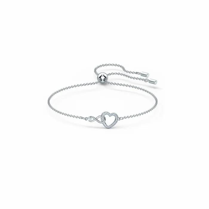 Hyperbola Heart Rhodium Bracelet M 5524421
