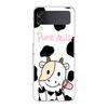 Transparent Phone Case For Samsung Galaxy Z Flip 3 4 5 6 7 Hard Folding PC Z Flip3 Flip4 Cover Dairy Cattle Cow Speckle Cute