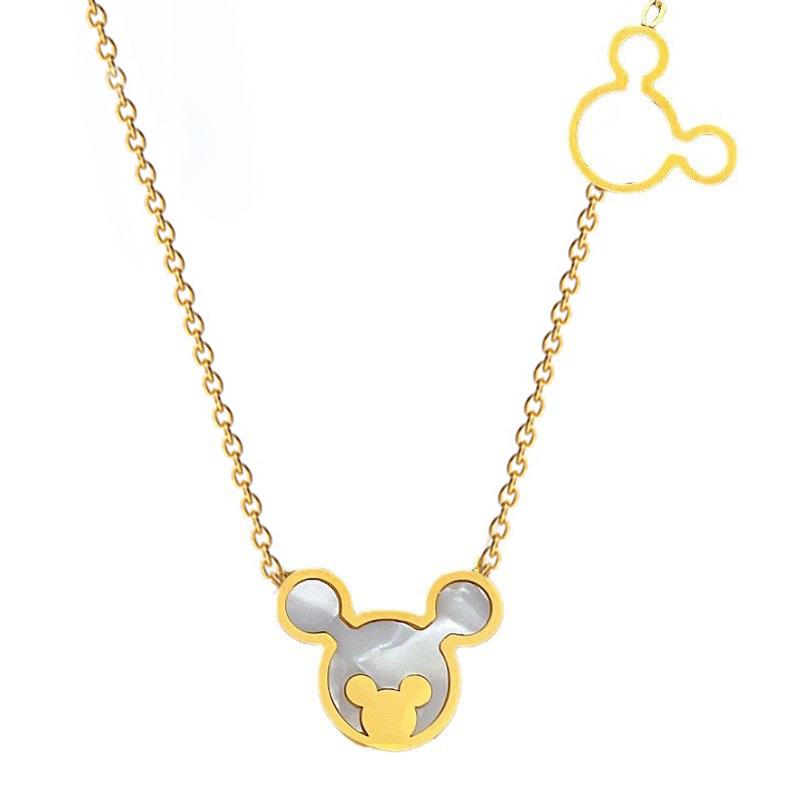 Shell Mouse Minimalist Furnace Real Gold Necklace Female Collarbone Chain Accessories