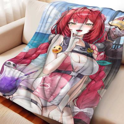 Cartoon Zenless Zone Zero Ukinami Yuzuha Flannel Blanket Cover Warmth Soft Anime Blanket Multifunctional Universal Blankets