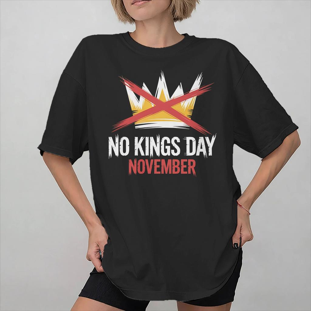No Kings In America Graphic Printed T Shirts Unisex Women Cotton Tee Shirt Clothing