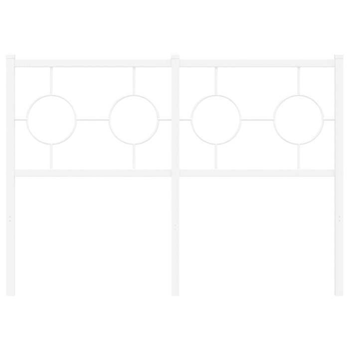 VidaXL Tête de Lit Métal, Tête de Lit avec Pieds, Meuble de Chambre à Coucher, Accessoire de Lit Double, Tête de Cadre de 376306