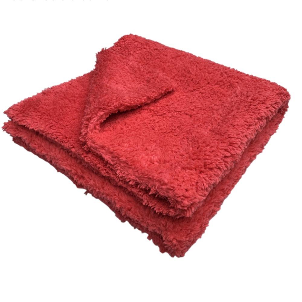 

Ультратолстая ткань из микрофибры без кромок, 580GSM, 16 дюймов X 16 дюймов, полотенце премиум-класса без кромок для полировки, полировки, отделки, автомойки красный