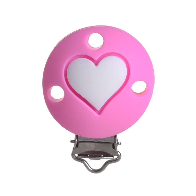 3Pcs Baby Pacifier Clip Soother Teether Round Shape Silicone Holder Nipple Clip DIY Baby Teething Chain Accessories BPA Free
