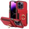 iPhone15Pro Back Cover Mobile Phone Case with Apple 14 Wallet and Ring Protective Leather Case for iPhone13.
