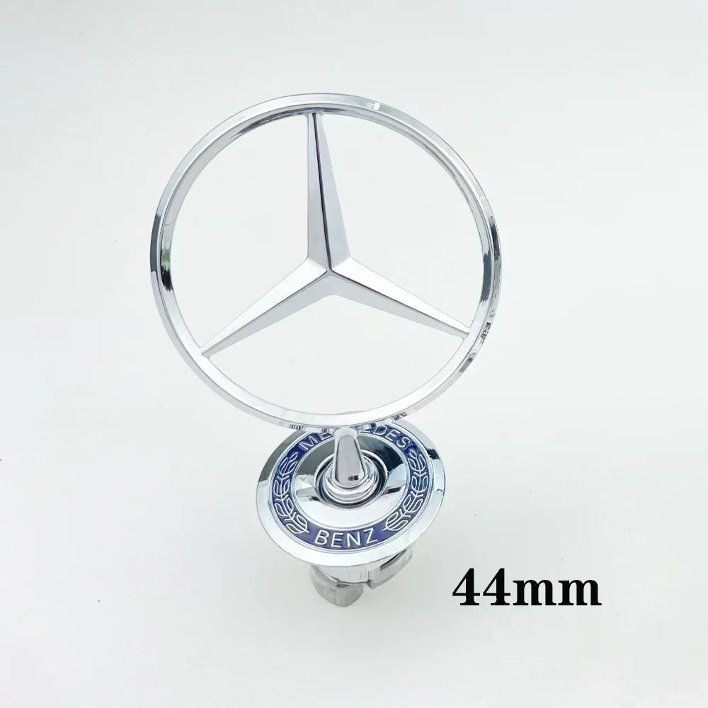 

1pcs 44mm 3D Metal Blue Chrome Star Bonnet Hood Logo Emblem Badge for Mercedes Benz W202 W203 W204 W208 W210 W220 W221