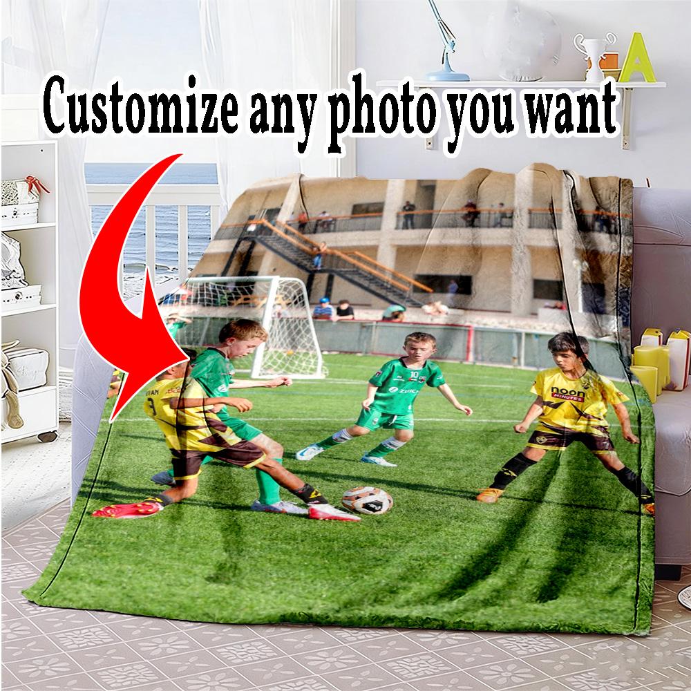 Customize Picture Personalized picture Blanket Lightweight Personalized Blanket Soft Warm Cozy Great for Picnics Chair Nap Seaside