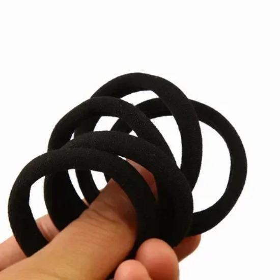 50pcs High Elastic Black Cloth Hair Bands for Women Girls Hairband Rubber Band Hair Ties Ponytail Holder Scrunchies Accessories