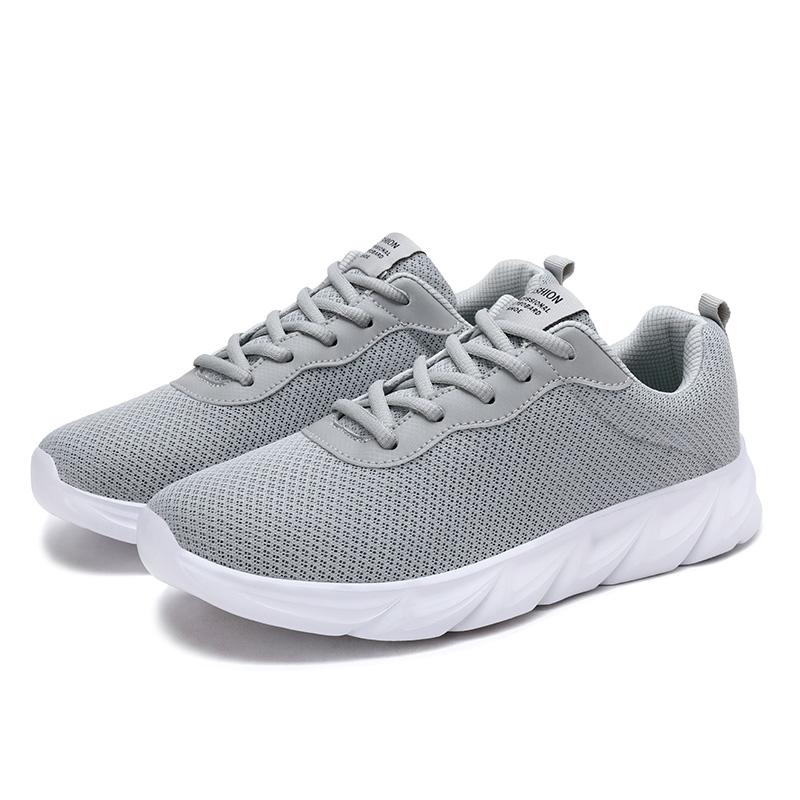

Оригинальные мужские сетчатые кроссовки для бега и ходьбы, модные повседневные кроссовки для активного отдыха, дышащие, для занятий спортом, легкой мужской теннисной обуви 39 серый