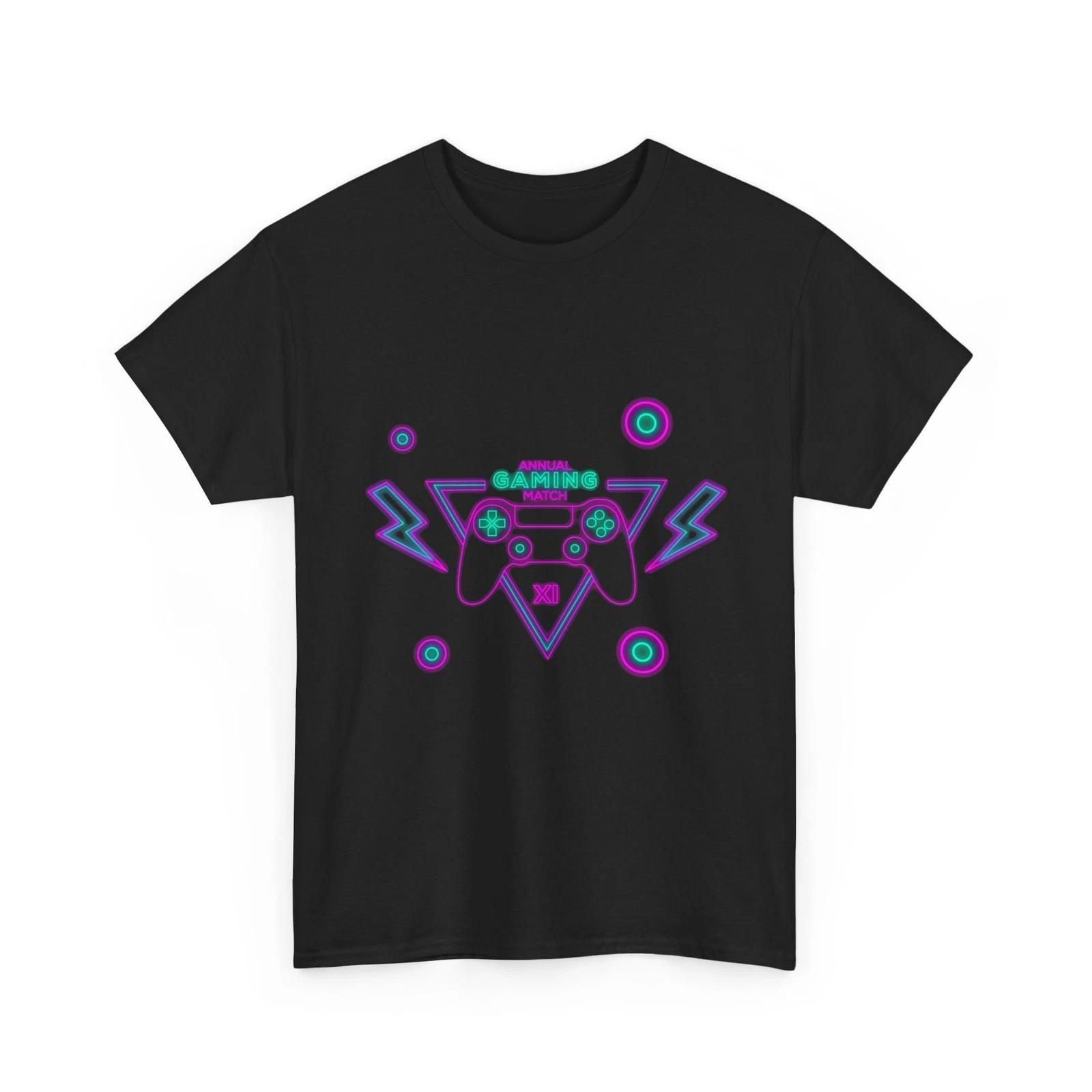 

Gaming T-Shirt Neon Retro Gamer Console Graphic Tee 2XL