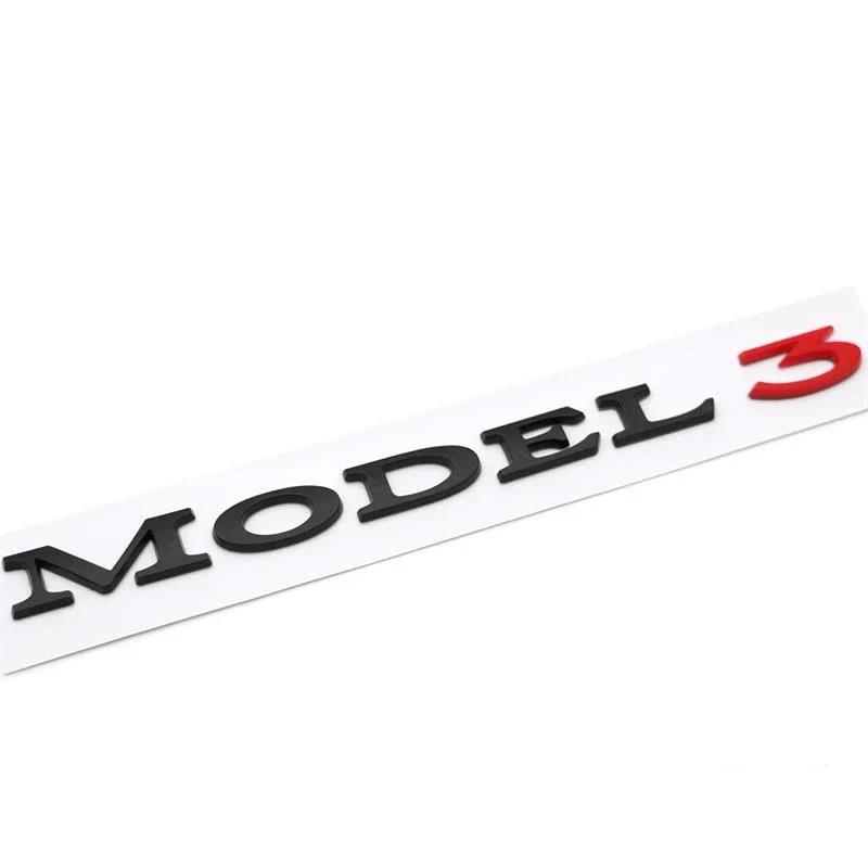ABS Car Rear Sticker Letter Side Emblem Trunk Tail Badge for Tesla MODEL 3 MODEL S MODEL X Exterior Accessories