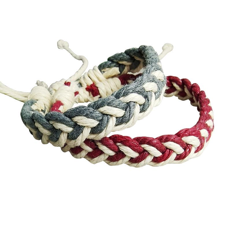 Handmade Korean Retro Adjustable Woven Bracelet for Men and Women