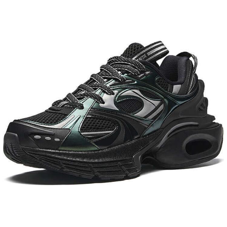 Anta Fashionable Trendy Versatile Comfortable Simple Wear-Resistant Low-Top Casual Shoes Men Sneaker Black Silver 112438896-1