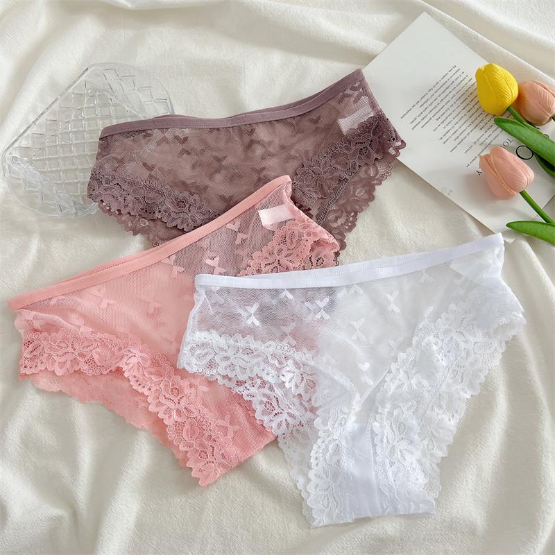 Seamless Lace Panty for Women Soft Lingerie Soft and Breathable Lingerie Cotton Comfortable Perspective Underwear