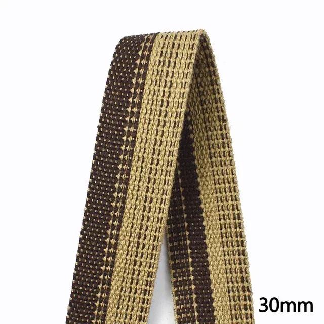 1/2/3/4/5M Cotton Ramie Webbing Strap Tape Jacquard Band Backpack Bag Belt Ribbons DIY Sewing Biasband Clothing Accessories