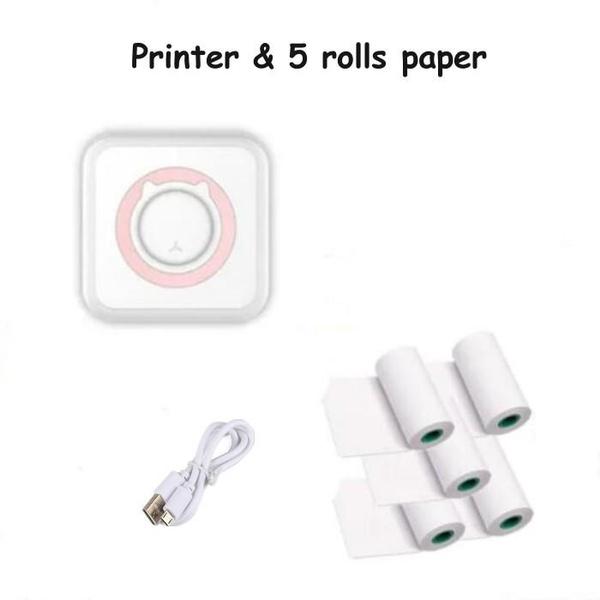 Mini Printer for IPhone and Android, Wireless Mini Photo Printer Label Printer, Portable Mini Thermal Printer for Printing Label