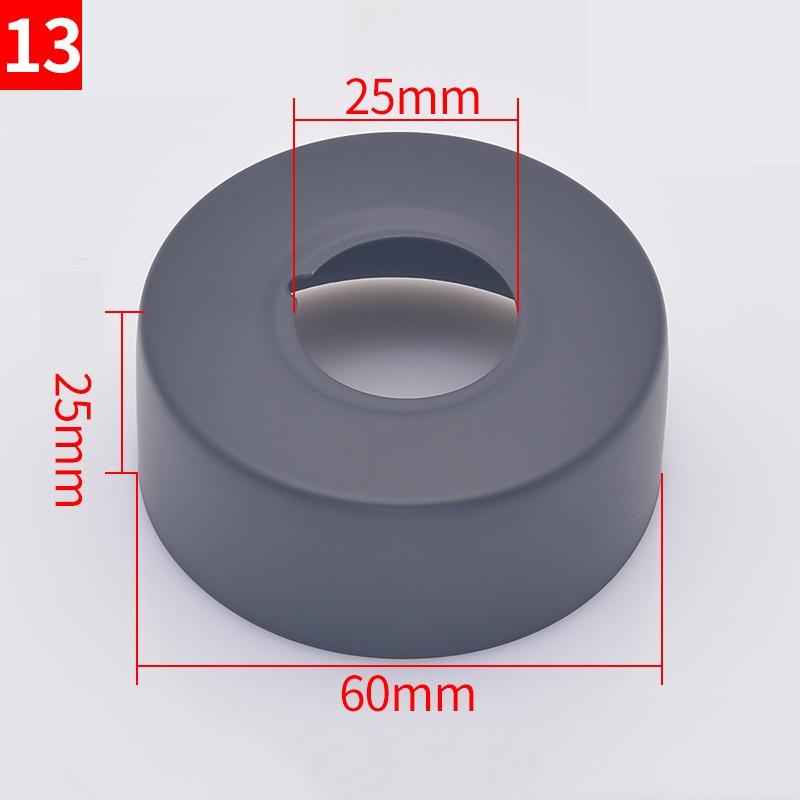 2PCS Black Stainless Steel Water Pipe Wall Covers Shower Chrome Finish Faucet Decorative Cover Kitchen Bathroom Accessories