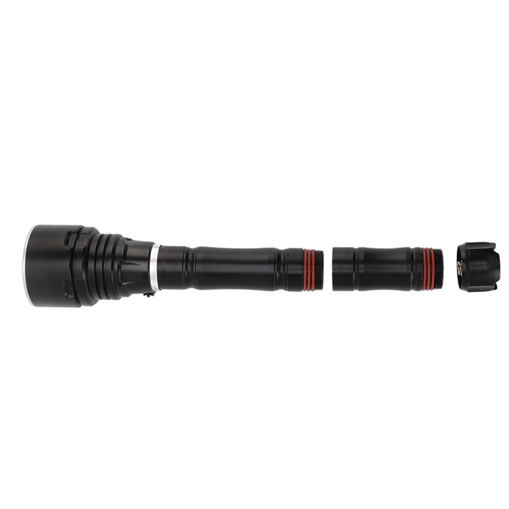 LED Diving Flashlight 4800lm IPX8 Waterproof 80?100m Underwater Stepless Dimming Dive Torch for